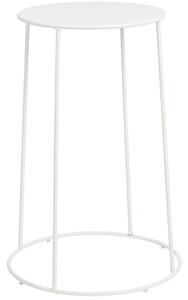Bizzotto Bílý kovový zahradní stolek Austin ø 35 cm