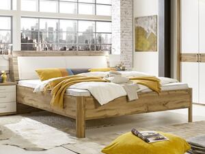 Moderní postel PADUA alpská bílá/dub plocha spaní 160x200 cm