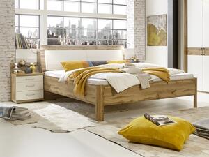 Moderní postel PADUA alpská bílá/dub plocha spaní 180x200 cm