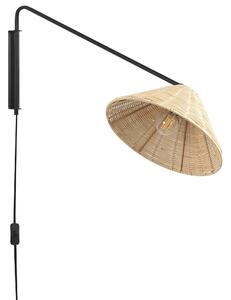 Nástěnná lampa PALENA Nastavitelná Ratan Přírodní