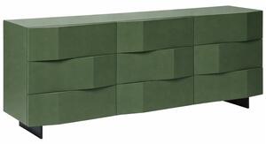 Olivově zelená komoda Marco Barotti Linea Diamond 180 x 45 cm
