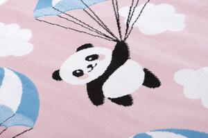 Dětský koberec PINKY DE76A Panda Balón růžový