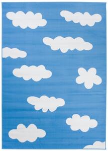 Dětský koberec PINKY T631A Blue Sky White Clouds modrý