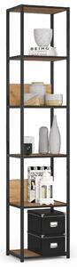 Ak furniture Industriální regál Lamon 40 cm černý/dub craft