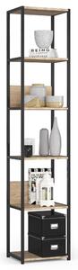 Ak furniture Industriální regál Lamon 40 cm černý/dub sonoma