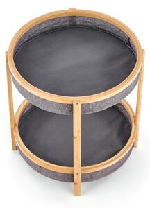Odkládací stolek EKTA, bambus/tmavě šedá DOPRODEJ