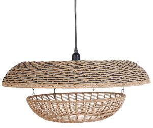 Závěsná lampa KIDEPO Papírové lano Hnědá