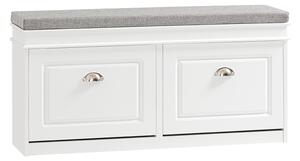 Sobuy Fsr64-W Lavice Se Sedákem Lavice Na Boty Bílá 104X52X24Cm
