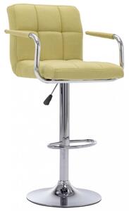 Barová židle látka / chrom Dekorhome Zelená