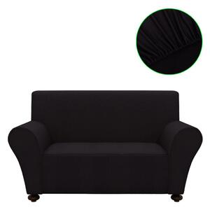 131080 Stretch Couch Slipcover Black Polyester Jersey