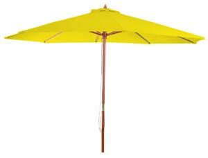 Slunečník Florida Ø 3,5m polyester/dřevo 7kg - žlutý