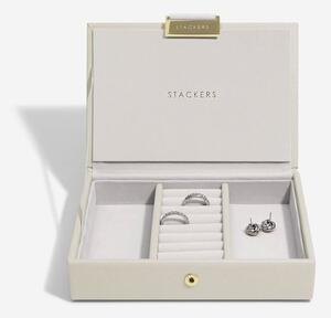 Stackers, Box na šperky Oatmeal Mini Lid | krémová