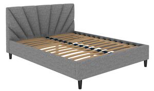 ECOMATRACE Čalouněna postel 180x200 SOLE 96 v tmavě šedé barvě s roštem