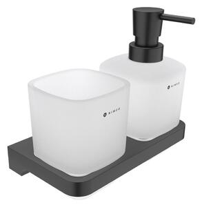NIMCO MAC 2905831C-T-90-Nástěnný dávkovač mýdla a stojan na kartáčky MAYA 320 ml