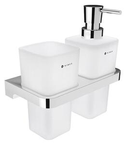 NIMCO MA 2905831H-26 - Nástěnný dávkovač mýdla a stojan na kartáčky MAYA 290 ml