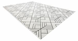 Koberec šňůrkový SIZAL FLAT 48731960 čtverce, geometrický - krém / šedý