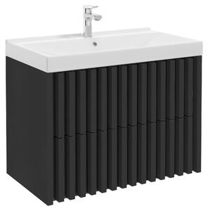 SKŘÍŇKA S UMYVADLEM, černá, černá, 81 cm MID.YOU - Koupelnové série, Online Only