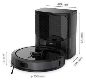 Nedis WIFIVCL002CBK - Chytrý robotický vysavač s mopem Wi-Fi Tuya černá + DO