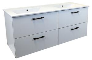 Koupelnová skříňka s keramickým umyvadlem Agria NEW 120 - bílá