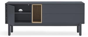 Tmavě šedý TV stolek 140x56 cm Corvo - Teulat