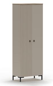 Šatní skříň Demandaron 3 (taupe + dub silverjack)