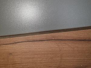 Psací stůl DANETA, šedá/dekor dřeva