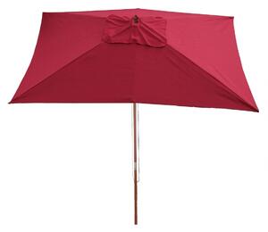 Slunečník Florida 2x3m polyester/dřevo 6kg - bordeaux