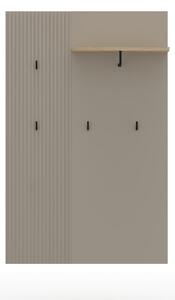 HezkýNábytek.cz Věšákový panel Demandaron (taupe + dub silverjack). 1116807