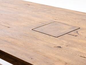 Jídelní stůl MANCHESTER tmavý dub masiv -bassano Velikost stolu 180x90