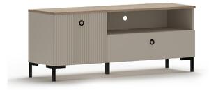 TV skříňka Demandaron 1 (taupe + dub silverjack)