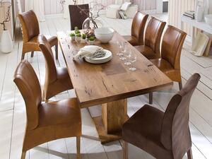 Jídelní stůl MANCHESTER tmavý dub masiv -bassano Velikost stolu 300x120