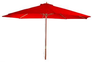 Slunečník Florida Ø 3,5m polyester/dřevo 7kg - bordeaux