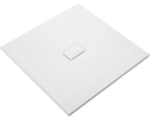 Sprchová vanička čtvercová FlexiCut - SMC/minerální kompozit - upravitelná - bílá matná - 100x100x3 cm