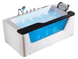BPS-koupelny Hydromasážní vířivá vana NEVADA 912 BL 170x90 ČERNÁ s ohřevem vody