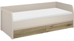 Kondela Postel KAROS 2S, 90x200, kašmír/dub evoke