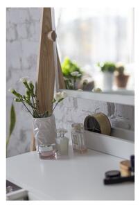 Bílý toaletní stojan s šuplíkem a zrcadlem Ragaba Leno