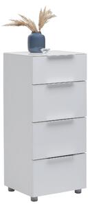 KOMODA, vysoce lesklá bílá, 45,3/99,3/40 cm Voleo - Široké komody
