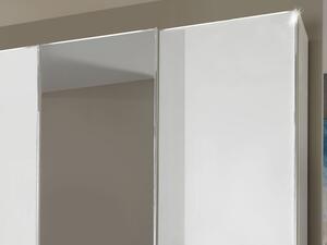 Šatní skříň se zrcadlem MALIBU alpská bílá