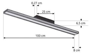 Stropní svítidlo Lucande Smart LED Leicy black 8 cm RGB CCT