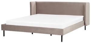Postel Umělý samet ARETTE 180 x 200 cm Taupe