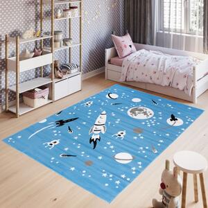 Dětský koberec PINKY DE14A Space modrý