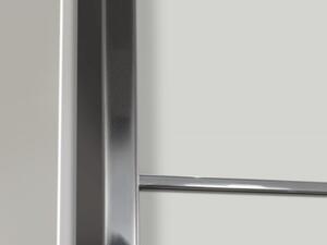 Šatní skříň se skleněnými dveřmi WESTSIDE alpská bílá/chrom