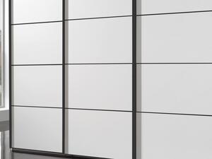 Šatní skříň s posuvnými dveřmi WESTSIDE alpská bílá/černá