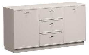 Komoda Lorini 150 cm se zásuvkami - kašmír / černé úchyty T-bar