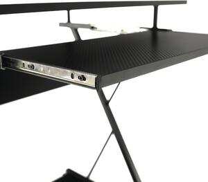 Pojízdný PC stůl/herní stůl s kolečky RAKTA, černá