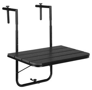 TZB Závěsný balkónový stůl Aretto 60 cm černý