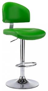 Barová židle umělá kůže / chrom Dekorhome Zelená