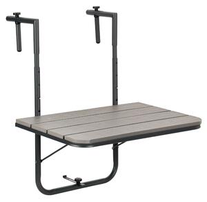 TZB Závěsný balkónový stůl Aretto 60 cm šedý