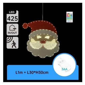 Aigostar - LED Vánoční dekorace 425xLED/3xAA IP44 + dálkové ovládání santa 30 cm