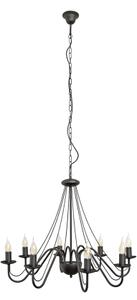 Lustr na řetězu MALBO 8xE14/10W/230V černá